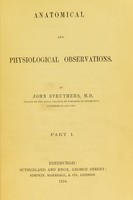 view Anatomical and physiological observations / by John Struthers.