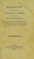 view Elementi dell'arte di ragionare in medicina / Giustino Marruncelli.