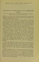 view Prevalence of tuberculosis in the domesticated animals : abstract of an address delivered before the Lancashire Veterinary Association / by Sheridan Delépine.