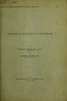 view Diagnosis of dilatation of the stomach / by William Pepper and Alfred Stengel.