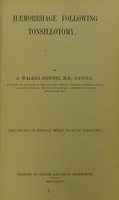 view A case of acquired total deafness, the result of inherited syphilis; with post-mortem / by Walker Downie.