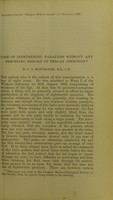 view Case of diphtheritic paralysis without any preceding history of throat affection / by C.O. Hawthorne.