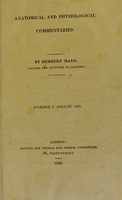 view Anatomical and physiological commentaries / by Herbert Mayo.