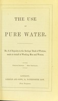 view The use of pure water.