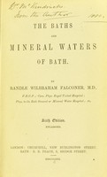 view The baths and mineral waters of Bath / [Randle Wilbraham Falconer].