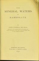 view The mineral waters of Harrogate / by John Liddell.