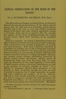 view Clinical observations on the blood of the insane / by S. Rutherford MacPhail.