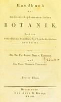 view Handbuch der medicinisch-pharmaceutischen Botanik / Nach den natürlichen familien des gewächsreiches bearb. von Dr. Th. Fr. Ludw. Nees v. Esenbeck und Dr. Carl Heinrich Ebermaier.