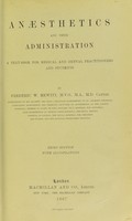 view Anaesthetics and their administration : a text-book for medical and dental practitioners and students.