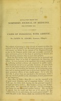 view Cases of poisoning with arsenic / by James M. Adams.