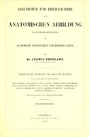 view Geschichte und Bibliographie der anatomischen Abbildung nach ihrer Beziehung auf anatomische Wissenschaft und bildende Kunst / von Ludwig Choulant ; nebst einer Auswahl von illustrationen nach beruehmten Kuenstlern, Hans Holbein [and others].