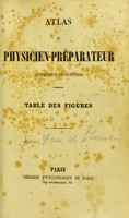 view Atlas du physicien-préparateur : renfermant 88 planches : table des figures / [par Fau et Chevalier].