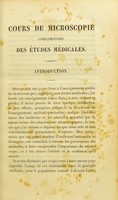 view Cours de microscopie complémentaire des études médicales : anatomie microscopique et physiologie des fluides de l'économie.