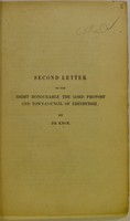 view Second letter to the Right Honourable the Lord Provost and Town-Council of Edinburgh / by Dr. Knox.