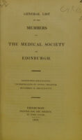 view General list of the members of the Medical Society of Edinburgh.