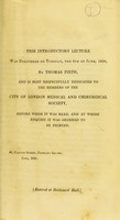 view [Introductory lecture, read before the City of London Medical and Chirurgical Society on Tuesday, the 8th of June, 1830].