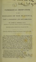 view Pathological observations on the diseases of the placenta / by James Y. Simpson.