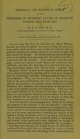 view Historical and statistical sketch of the progress of epidemic fever in Glasgow during the year 1847 / by R.S. Orr, M.D.