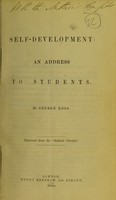 view Self-development : an address to students / by George Ross.