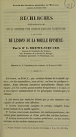 view Recherches expérimentales sur la production d'une affection convulsive épileptiforme, a la suite de lésions de la moelle épinière / par E. Brown-Séquard.