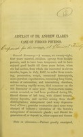 view Abstract of Dr. Andrew Clark's case of fibroid phthisis.