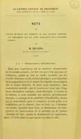 view Note sur l'action mutuelle des éléments des sels solubles comparée aux prénomènes que ces corps produisent dans l'économie animale / par M. Melsens.