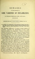 view Remarks on the treatment of some varieties of inflammation / by William Whitelaw, M.D.