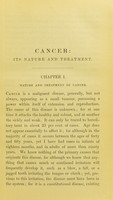 view Cancer : its nature and treatment, with observations on certain diseases peculiar to women / by John Pattison, M.D.