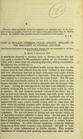 view Case of thoracic aneurism - death - autopsy : remarks on the treatment of internal aneurism / by Henry I. Bowditch, M.D.