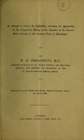 view An attempt to remove the difficulties attending the applications of Dr. Carpenter's theory of the function of the sensori-motor ganglia to the common form of hemiplegia / by W. H. Broadbent, M.D.