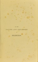 view Researches on the nature and treatment of diabetes / by F.W. Pavy.