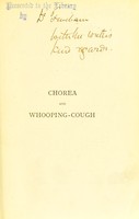 view Chorea and whooping-cough : five lectures / by Octavius Sturges.