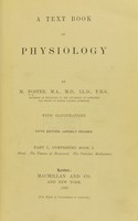 view A textbook of physiology / by M. Foster.