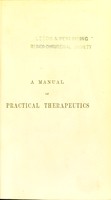 view A manual of practical therapeutics : considered chiefly with reference to articles of the materia medica / by Edward John Waring.