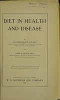 view Diet in health and disease / by Julius Friedenwald and John Ruhräh.