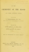 view On the chemistry of the blood, and other scientific papers / by ... L.C. Woolridge ; arranged by Victor Horsley and Ernest Starling.