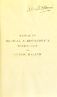 view Manual of medical jurisprudence, toxicology and public health / by W.G. Aitchison Robertson.