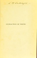 view Extraction of teeth / F. Coleman.