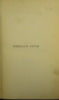 view Spirillum fever : synonyms, famine or relapsing fever as seen in western India / by H. Vandyke Carter.