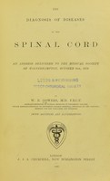 view The diagnosis of diseases of the spinal cord / by W. R. Gowers.