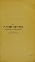 view Des épiploites chroniques en rapport avec l'appendicite et la colite chroniques / par M. Haller.