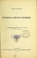 view Studies on functional nervous disorders.