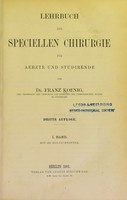 view Lehrbuch der speciellen Chirurgie ... / von Franz Koenig.