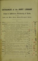 view Catalogue of the joint library of the School of Medicine, University of Leeds, and the Leeds and West Riding Medico-Chirurgical Society.