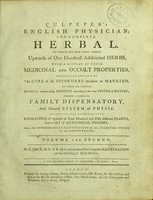 view English physician ; and, complete herbal / [Edited] E. Sibly.