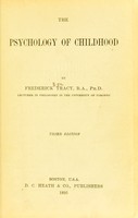 view The psychology of childhood.