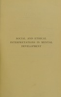 view Social and ethical interpretations in mental development : A study in social psychology.