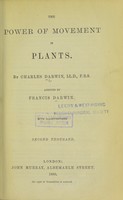 view The power of movement in plants / by Charles Darwin ; assisted by Francis Darwin.