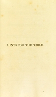 view Hints for the table, or, the economy of good living.