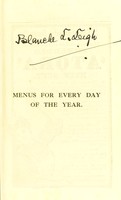 view Menus for every day of the year : with 828 recipes / by M. Jebb Scott.